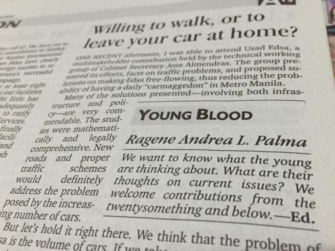 My Young Blood Column
